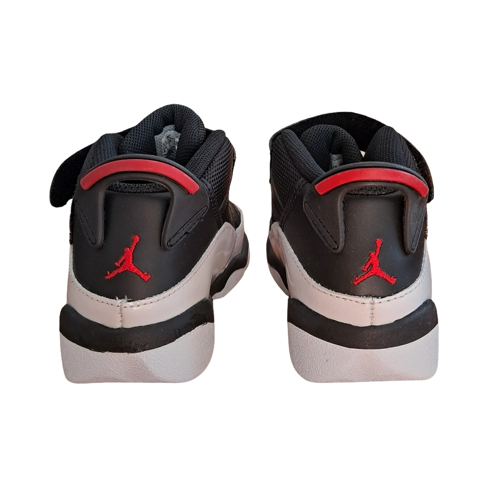 Jordan 6 Rings (TD) New With Box Shoes Sneakers Size 9C Black Red White - Picture 5 of 11
